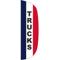 "TRUCKS" 3' x 10' Stationary Message Flutter Flag